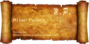 Miler Polett névjegykártya